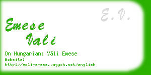 emese vali business card